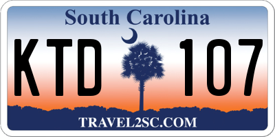 SC license plate KTD107
