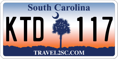 SC license plate KTD117