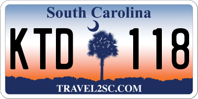 SC license plate KTD118