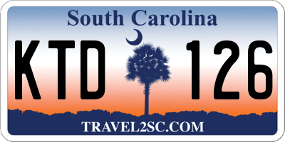 SC license plate KTD126