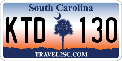 SC license plate KTD130