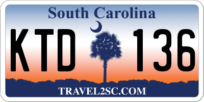 SC license plate KTD136