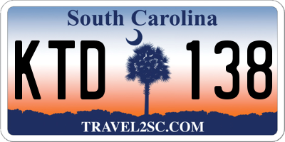 SC license plate KTD138