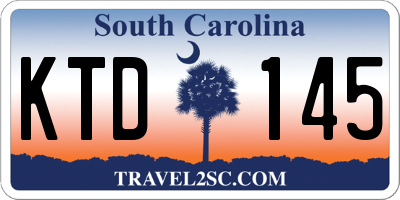 SC license plate KTD145