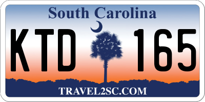 SC license plate KTD165