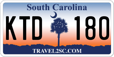 SC license plate KTD180