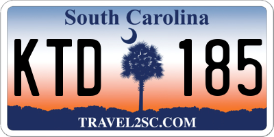SC license plate KTD185