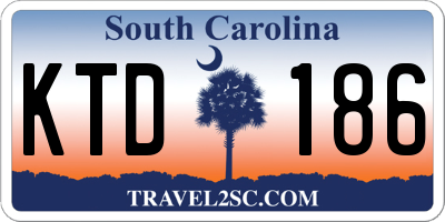 SC license plate KTD186