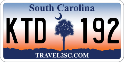 SC license plate KTD192