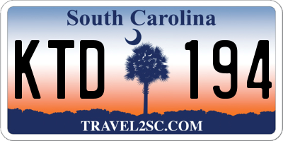 SC license plate KTD194