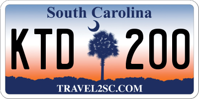 SC license plate KTD200