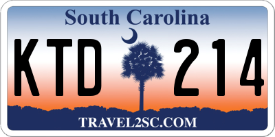 SC license plate KTD214