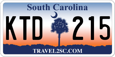 SC license plate KTD215