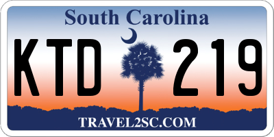 SC license plate KTD219
