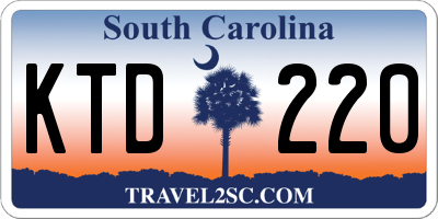 SC license plate KTD220