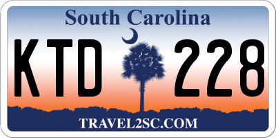 SC license plate KTD228
