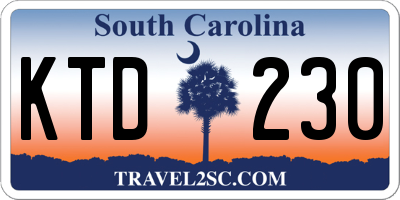 SC license plate KTD230