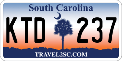 SC license plate KTD237