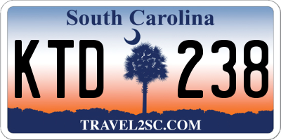 SC license plate KTD238