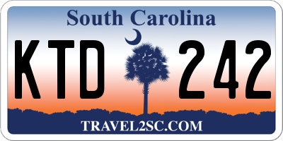 SC license plate KTD242