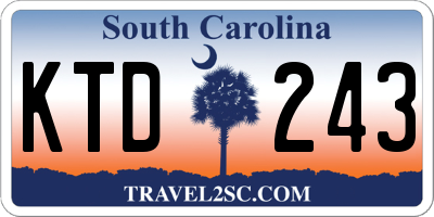SC license plate KTD243