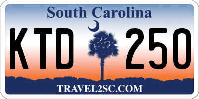 SC license plate KTD250