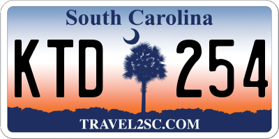 SC license plate KTD254