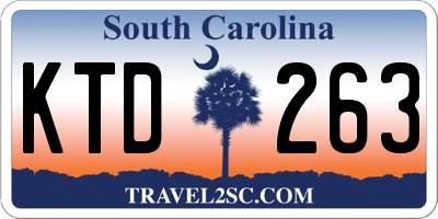 SC license plate KTD263