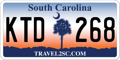 SC license plate KTD268