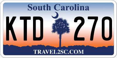 SC license plate KTD270