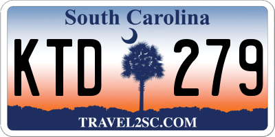 SC license plate KTD279
