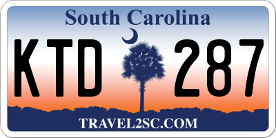 SC license plate KTD287