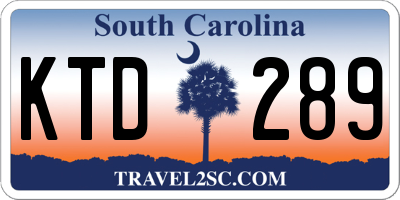SC license plate KTD289
