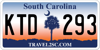 SC license plate KTD293