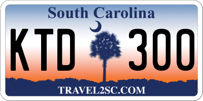 SC license plate KTD300