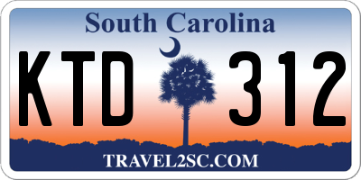 SC license plate KTD312