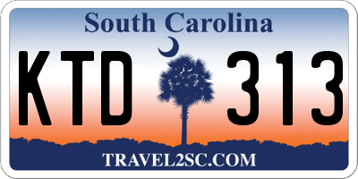 SC license plate KTD313