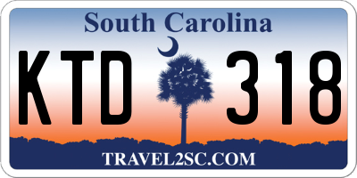 SC license plate KTD318