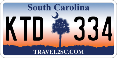 SC license plate KTD334