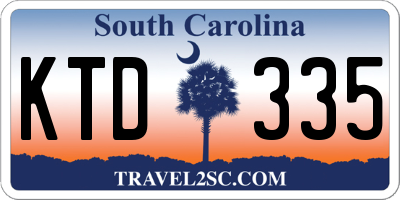 SC license plate KTD335