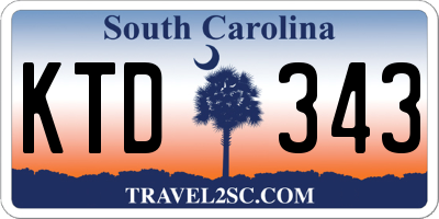 SC license plate KTD343