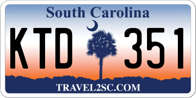 SC license plate KTD351