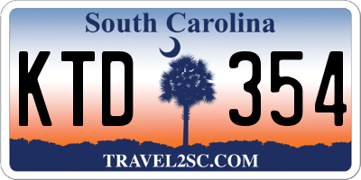 SC license plate KTD354