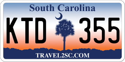 SC license plate KTD355