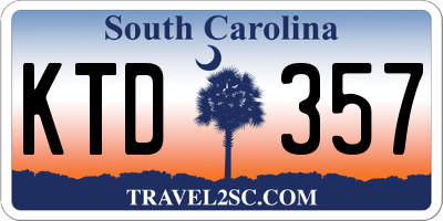SC license plate KTD357