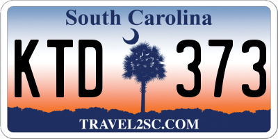 SC license plate KTD373