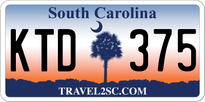 SC license plate KTD375