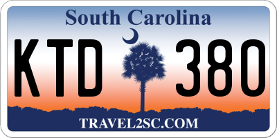 SC license plate KTD380