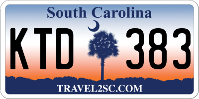 SC license plate KTD383