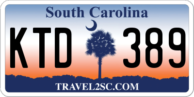 SC license plate KTD389